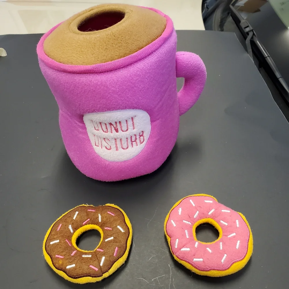 ZippyPaws Coffee and Donut Dog Toy